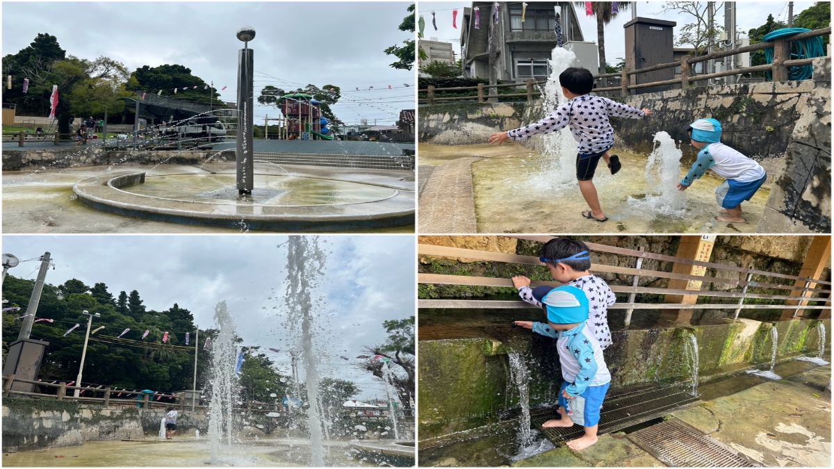 大川児童公園で水遊び！